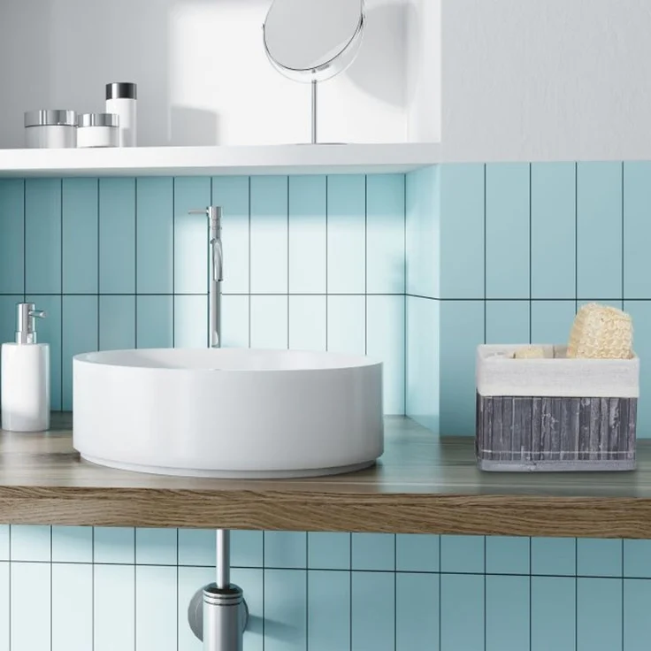 Relaxdays Aufbewahrungskorb, 6er-Set, Bambus, Grau – Bild 2