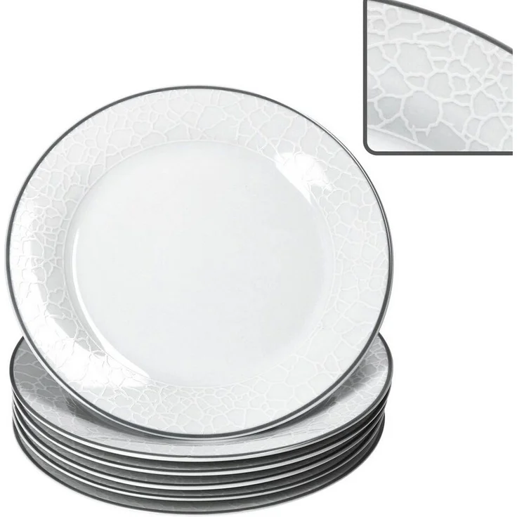 MamboCat Frühstücksteller MamboCat 6x Venedig Kuchenteller Ø20,5cm Porzellan Relief Dessert – Bild 5