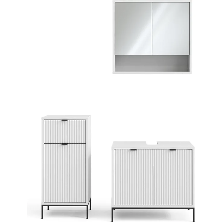 Badmöbel-Set Eliza Weiß 3-teilig Vicco – Bild 1