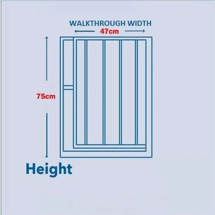 Bettacare Easy Fit Sicherheitsschutzgitter, 75cm - 83cm, Weiß, Treppenschutzgitter mit Druckmontage, Sicherheitsbarriere, Einfache Installation – Bild 6