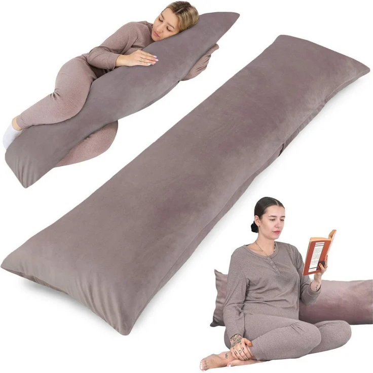 Totsy Baby Seitenschläferkissen Schwangerschaftskissen 40x145 cm - Kuschelkissen Schlafkissen Pregnancy Pillow Stillkissen Kissen mit Bezug für Seitenschläfer und Erwachsene Zertifikat Oeko-Tex – Bild 1