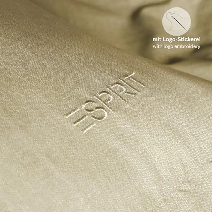 Esprit Bettwäsche HARP Renforcé Kissenbezüge und Bettwäsche, Baumwolle, 2 teilig, 40x80 cm 2er Pack in Beige – Bild 3
