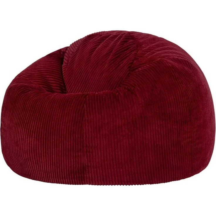 Icon Kingston Sitzsack Cord, Burgund, Sitzsack Erwachsene mit Füllung, Bean Bag, Cord Sessel, Lounge Sessel, Lounge Stuhl, Schlafzimmer, Wohnzimmer, Wohnzimmer Möbel – Bild 4