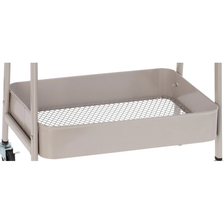Koopman Küchenwagen Rollwagen Aufbewahrung Metall 79x44x32 cm Bausatz Montage Grau, (1 St), Grau, 79x44x32cm, Metall, 3 Ebenen, mit Rollen – Bild 2