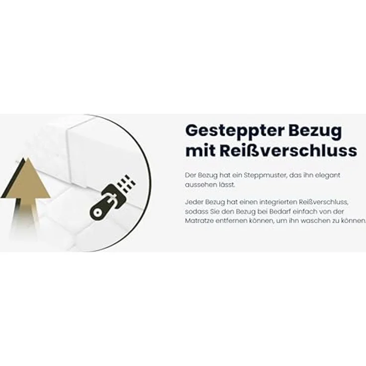 Matratzenschutzbezug Matratzenbezug KingBEZUG 90 x 200 x 12 cm Ersatz Bezug KingMatratzen – Bild 8
