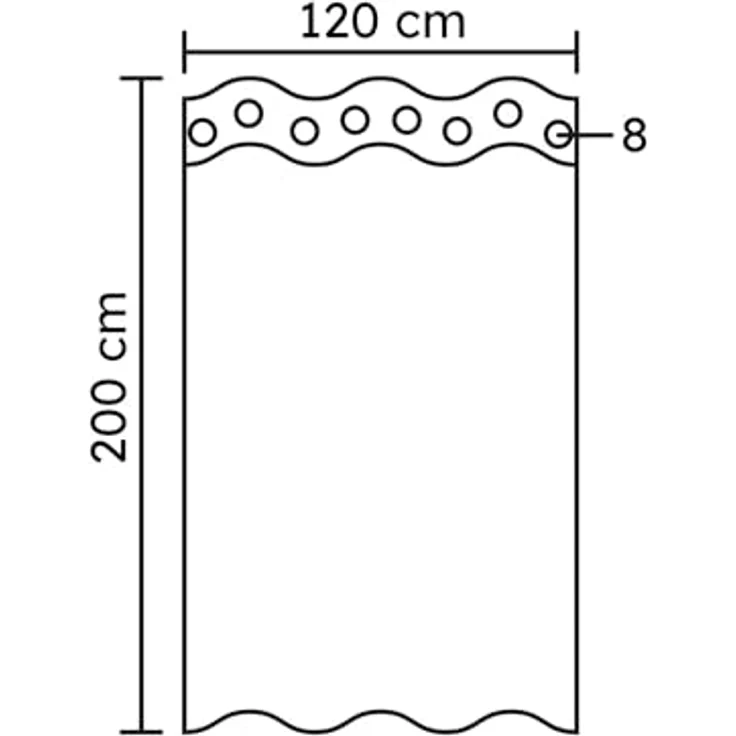 Kleine Wolke Duschvorhang Kito Breite 120 cm – Bild 4