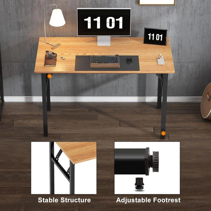 SogesHome Klapptisch Computertisch 120 x 60 x 75 cm PC Tisch Schreibtisch Bürotisch Büroarbeitsplatz für Home Office Verwendung Schreibtisch Esstisch Konferenztisch – Bild 6