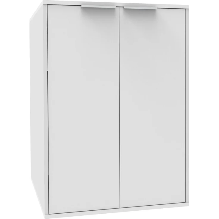 FACKELMANN Waschmaschinen Aufsatzschrank 65 cm breit, Weiß – Bild 1