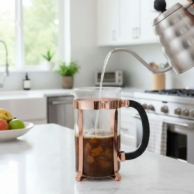Bodum Caffettiera French Press System Kaffeebereiter 1,0l Kupfer – Bild 4