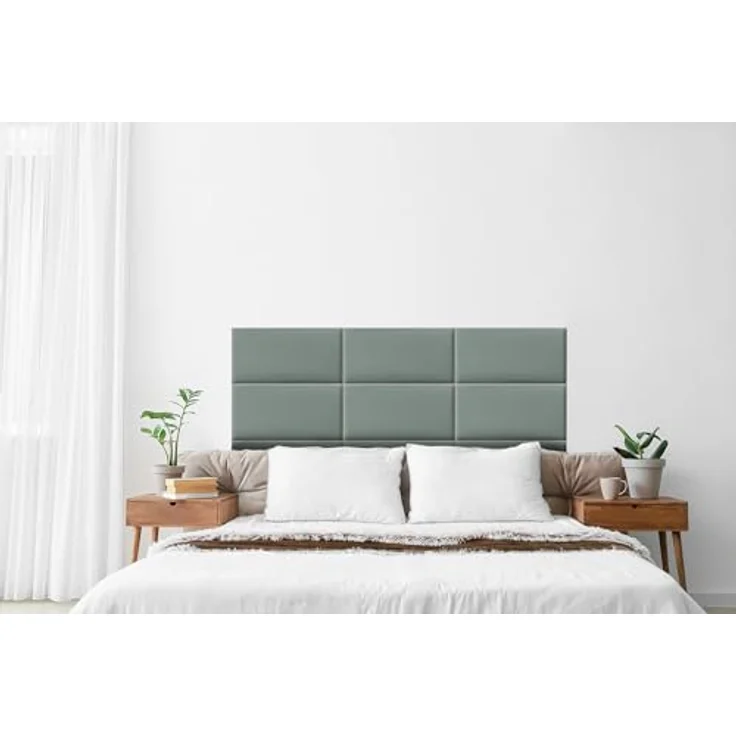 DecoNest Wandkissen, Wandpolsterung, Wanddekoration, Bettkopfteil, 3D-gepolstertes Wandpaneel 70 x 30 cm Mintfarben – Bild 7