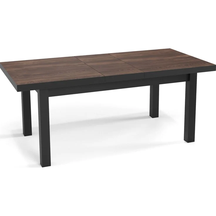 WFL GROUP Esstisch Gemini ausziehbar rechteckig modern mit schwarzen Holzbeinen (MADE IN EU, 5 Gr. – 120/140/160/170/200 cm ausziehbar auf 160/180/210/250/300 cm), platzsparender Tisch in Holzoptik für Küche, Esszimmer oder Wohnzimmer – Bild 3