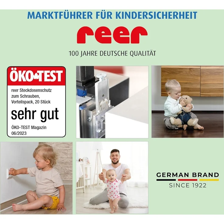 reer Multi-Sicherung 1 Stück, Kindersicherung für Schrank, Schublade und mehr, vom Schwäbischen Kindersicherheitsexperten, Schwarz – Bild 7