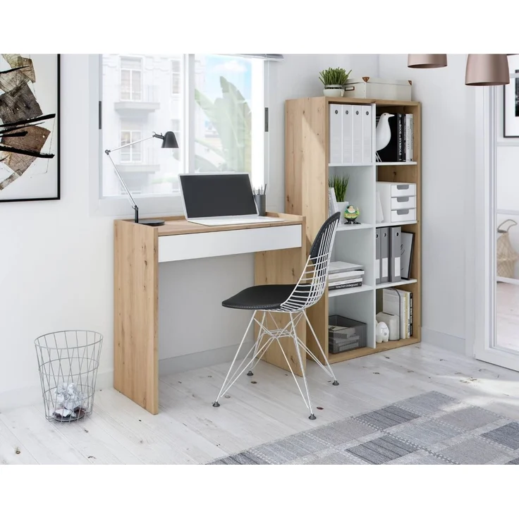 Calicosy Schreibtisch mit 1 Schublade Noa - L82 cm - Helles Holz – Bild 10