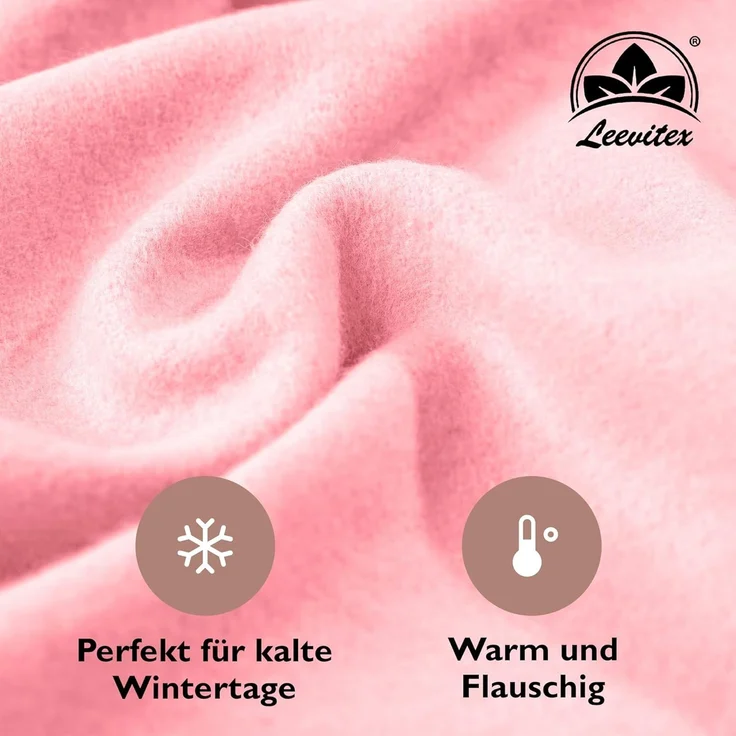 leevitex® Spannbettlaken für kalte Nächte – angenehm weich, passgenau, farbstark & pflegeleicht, Gummizug: Rundum – Bild 3