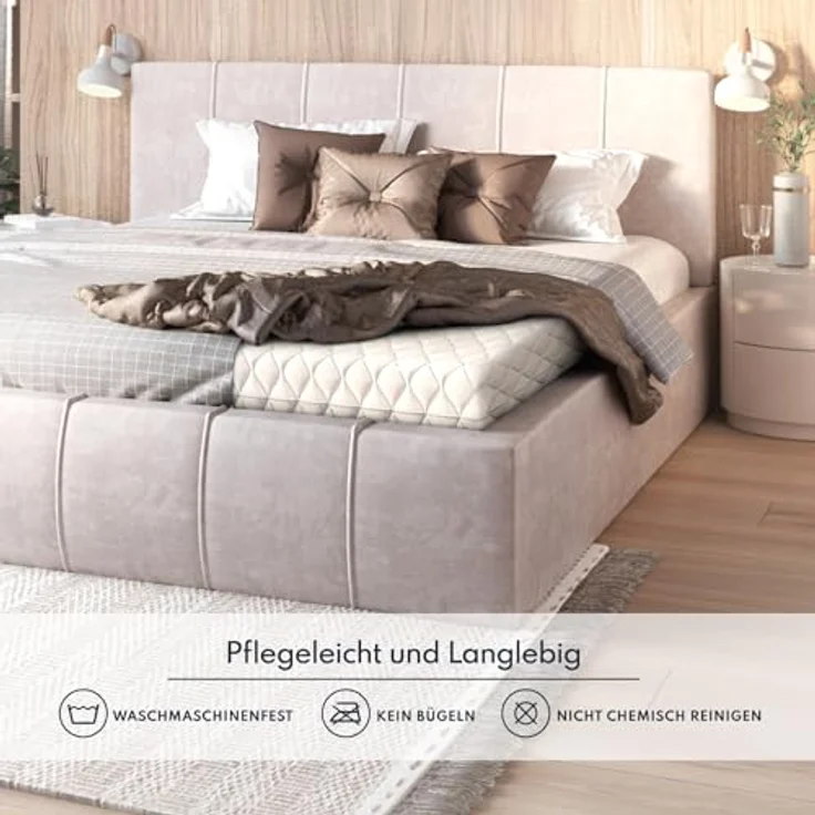FDM Topper Latex MAX 100x200 cm, Matratzenauflage mit 5 cm Latexschaum H3, antiallergischer abziehbarer Bezug, atmungsaktiv und orthopädisch unterstützend – Bild 6
