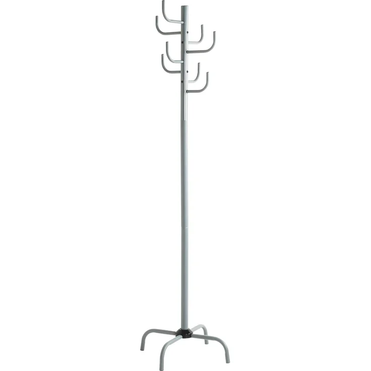 HAKU Möbel Garderobenständer, Metall, grau, T 37 x B 37 x H 180 cm