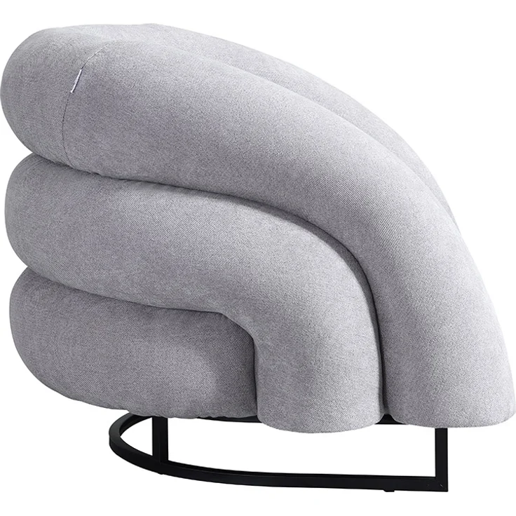 HOME DELUXE Sessel MACA - Samtgewebe Grau – Bild 4