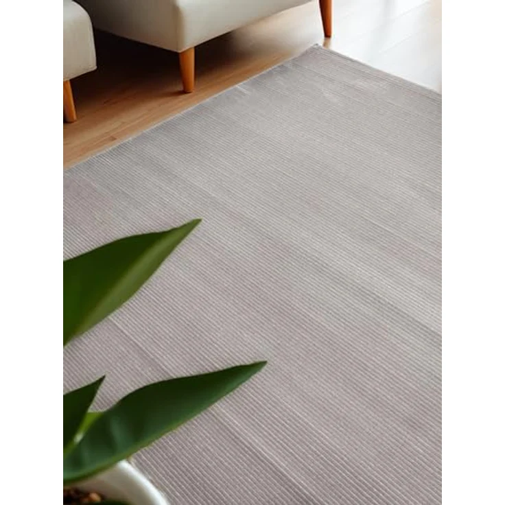 Elle Decoration Teppich Perles, Rechteckiger Kurzflorteppich in Creme und Grau, 120x170 cm, Oeko-Tex® Standard 100, für Fußbodenheizung geeignet, strapazierfähig, pflegeleicht, stuhlrollengeeignet – Bild 5