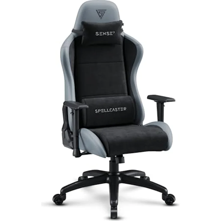 SENSE7 Spellcaster FUKU XL Gaming Stuhl - Eco-Leder & Alcantara - Extra Breiter Komfort, 160° Neigung, Atmungsaktiver Schaum, Verstellbare Armlehnen - Für Große Nutzer, Luxuriöses Design – Bild 2