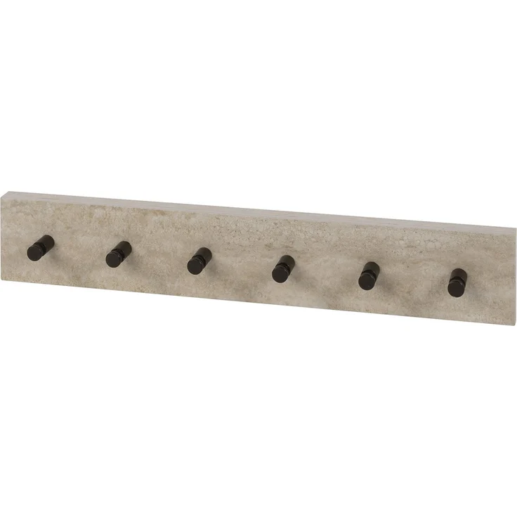 Wandgarderobe Oniva mit 6 Haken und Keramik in Travertinoptik – Bild 2