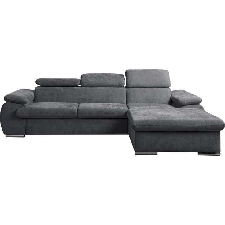WERK2 Ecksofa Cosmo inkl. Bett & Bettkasten & Kopfteilverstellung, bequem, Chenille, L-Form, XXL, Schlaffunktion, Bettkasten – Bild 2