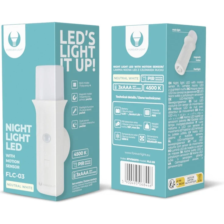 Forever Light LED Schrankleuchte FLC-03 PIR Bewegungsmelder 3xAAA weiß – Bild 4