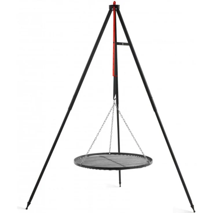 Campinggrill am Dreibein 60 x 160 x 60 cm Naturstahl Schwarz