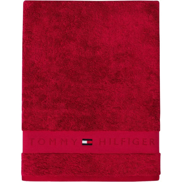 #1 Topseller Handtücher Tommy Hilfiger Handtuch LEGEND, Red, Baumwolle (1-St)