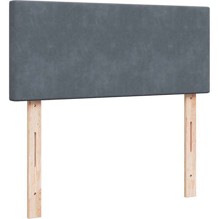 vidaXL Ottomane Bett mit Matratze & LEDs Dunkelgrau 120x190 cm Samt 3312537 – Bild 8