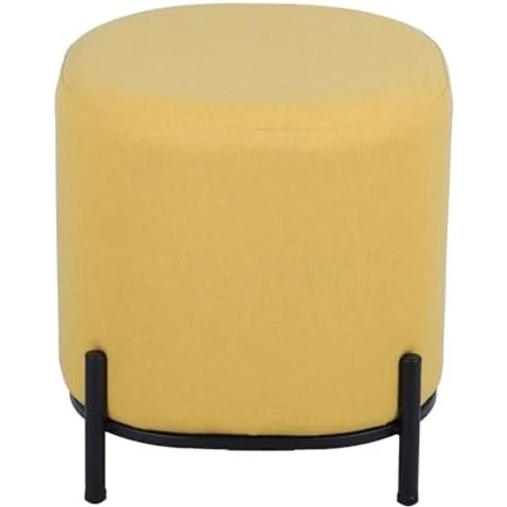 DRW Sitzsack aus Holz und Metall, gepolstert in Gelb und Schwarz, 38 x 38 x 41 cm – Bild 3