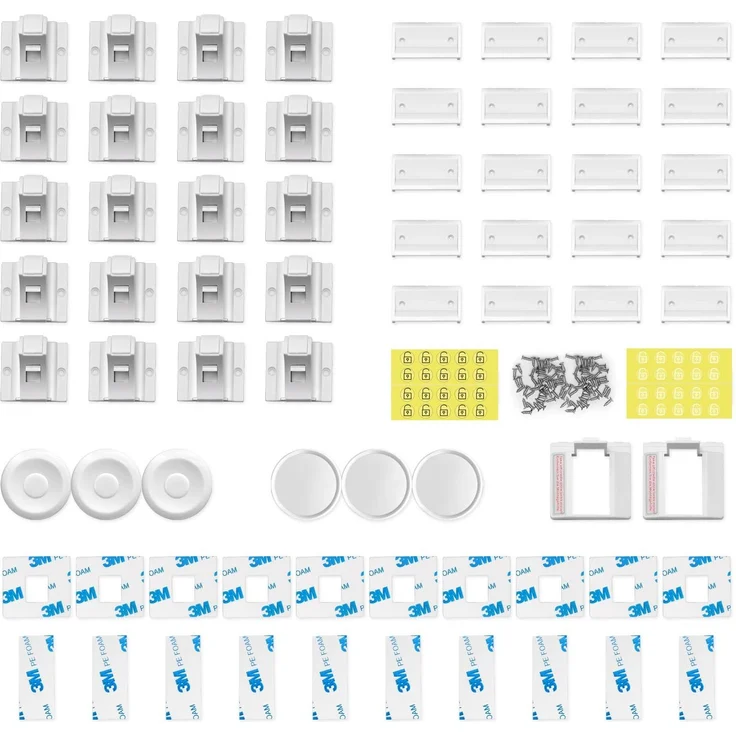 Babysicherheit Magnetisches Schrankschloss 20 Schlösser mit 3 Schlüssel, unsichtbare Kindersicherung für Schrank und Schubladen, ohne Bohren und Schrauben - Norjews – Bild 2
