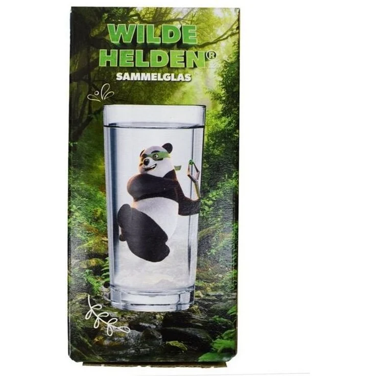 Trinkglas ca. 270 ml Wilde Helden Wasserglas Motiv wählbar Sammelglas Kinderglas Pao Panda – Bild 3