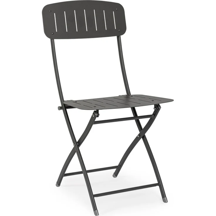 Gartenstuhl Novony 2er-Set Metall, modern klappbar, anthrazit, pflegeleicht für Deinen Garten – Bild 1