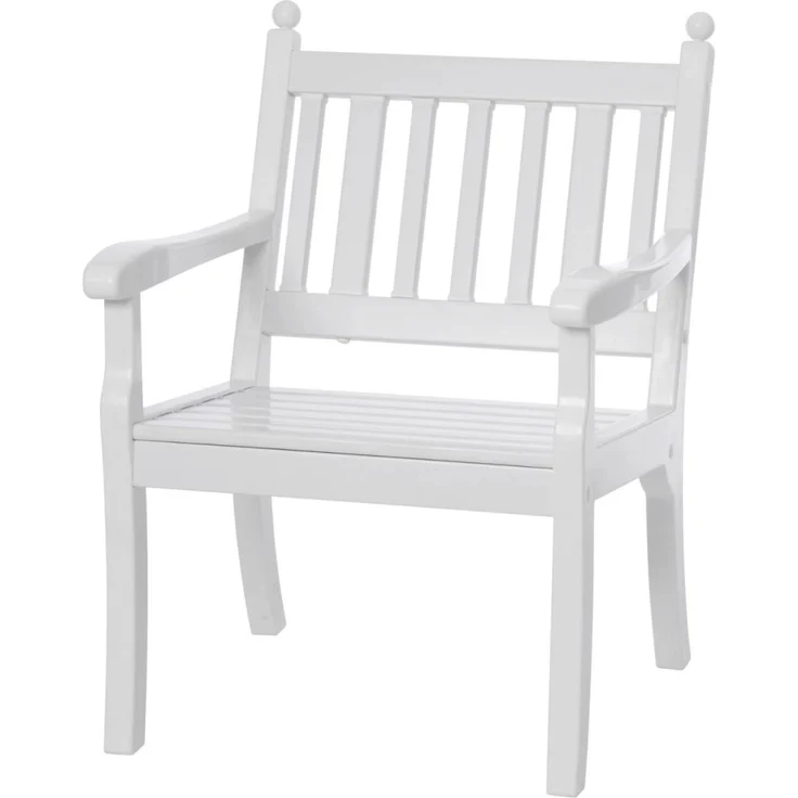 PROREGAL Gartenbank Aruba 1 Sitzer, witterungsbeständiger Kunststoff, weiß, HxBxT 88 x 68 x 69 cm, bis 250 kg belastbar