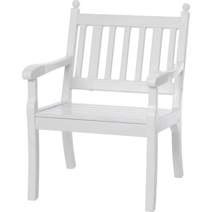 PROREGAL Gartenbank Aruba 1 Sitzer, witterungsbeständiger Kunststoff, weiß, HxBxT 88 x 68 x 69 cm, bis 250 kg belastbar