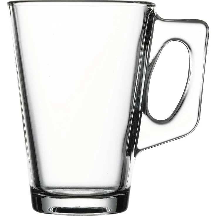 Pasabahce, 2-er Set Vela Style 55201 Tee oder Kaffee Glastasse mit Henkel, ca. 250 ml Fassungsvermögen – Bild 1