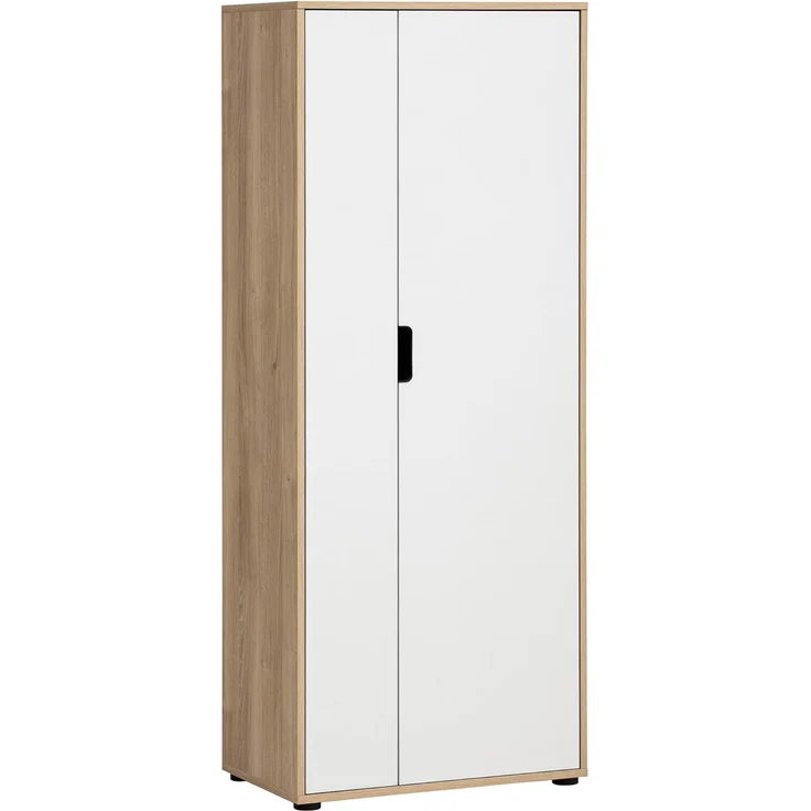 Schildmeyer Aktenschrank Emmik 702041, weißeiche Dekor/mattweiß, 65 x 41 x 163,6 cm