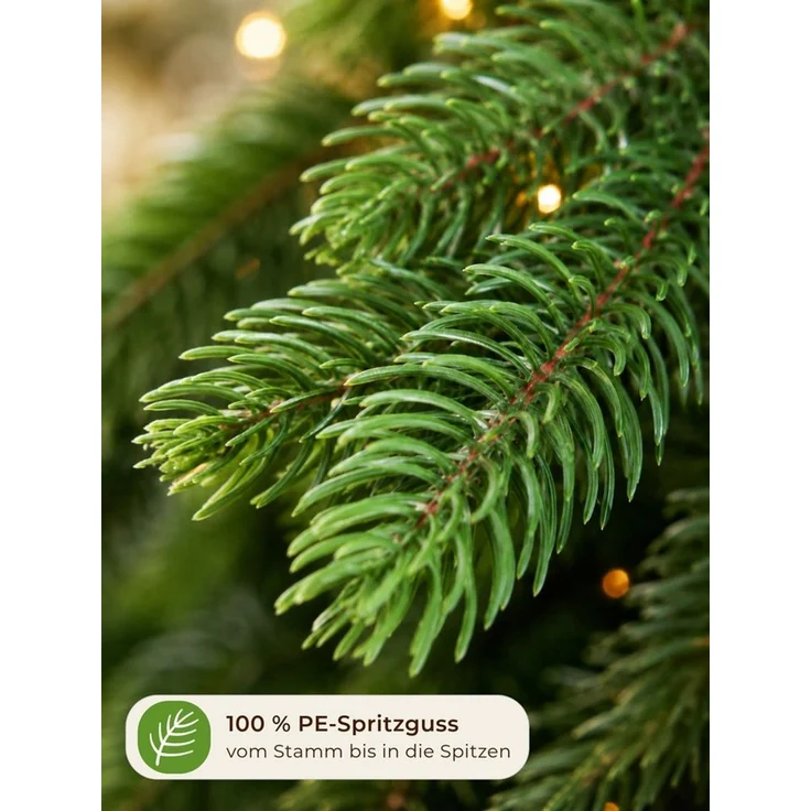VIVANNO Künstlicher Weihnachtsbaum Polyethylen NORDMANN 120 - 2025 Rund - Ohne Led - 2025, 97x120 cm – Bild 2