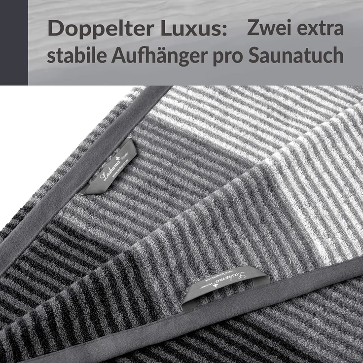 Lashuma Saunatuch Handtuch XXL Helsinki, Frottee (1-St), Premium Bade - Saunahandtuch 85x200 für Damen und Herren – Bild 4