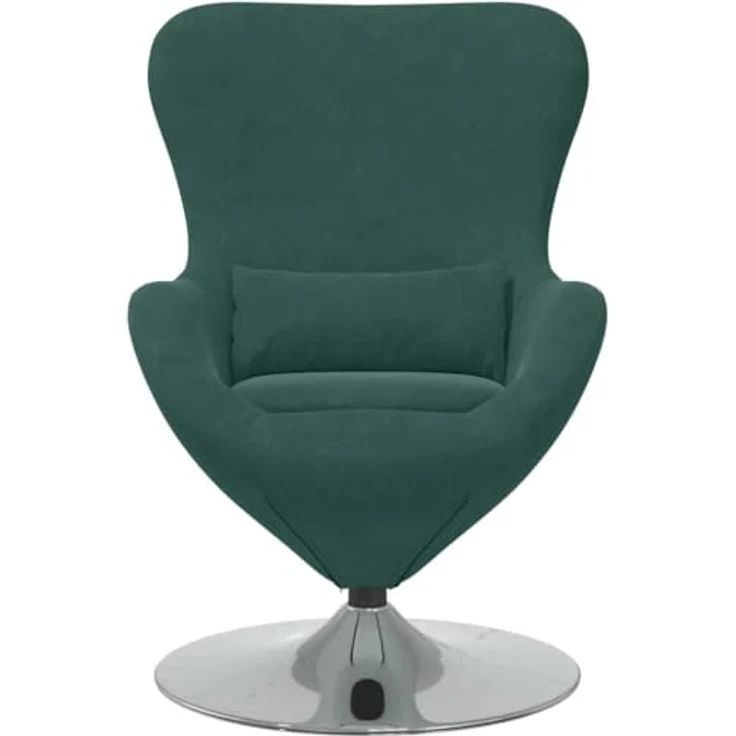 vidaXL Eiersessel Dunkelgrün Samt 42002726 – Bild 9