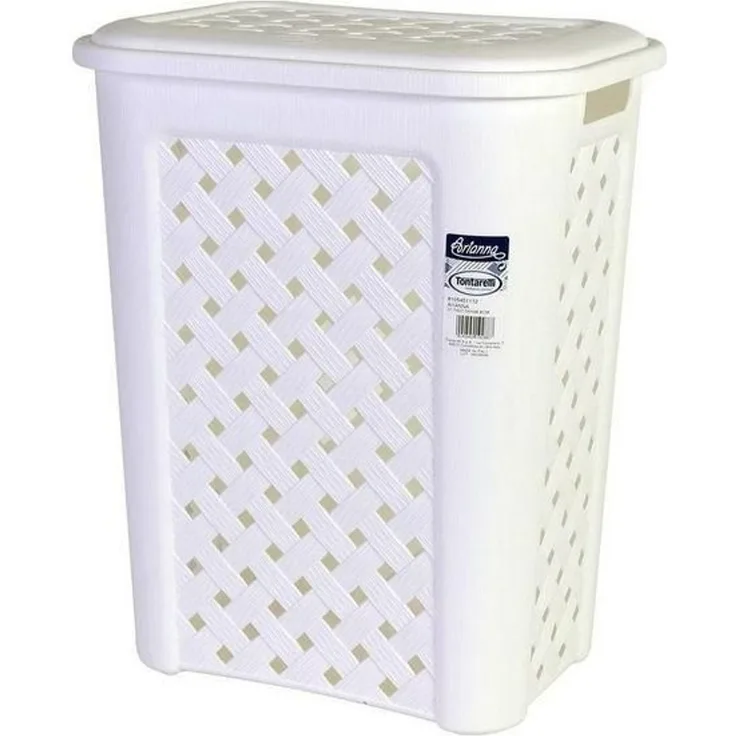 Korb für schmutzige Wäsche Tontarelli 30 L (38 x 28 x 46 cm) - Farbe: Weiß
