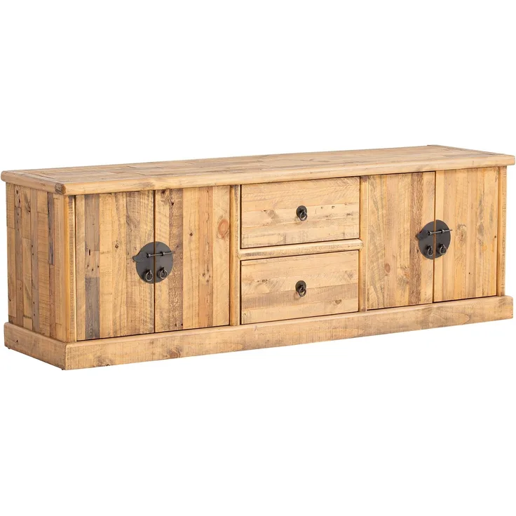 massivum TV-Bank Laredo Pinie Massivholz 190x62x50 cm Sideboard rustikal Fernsehschrank Wohnzimmer Landhausmöbel Holzsideboard