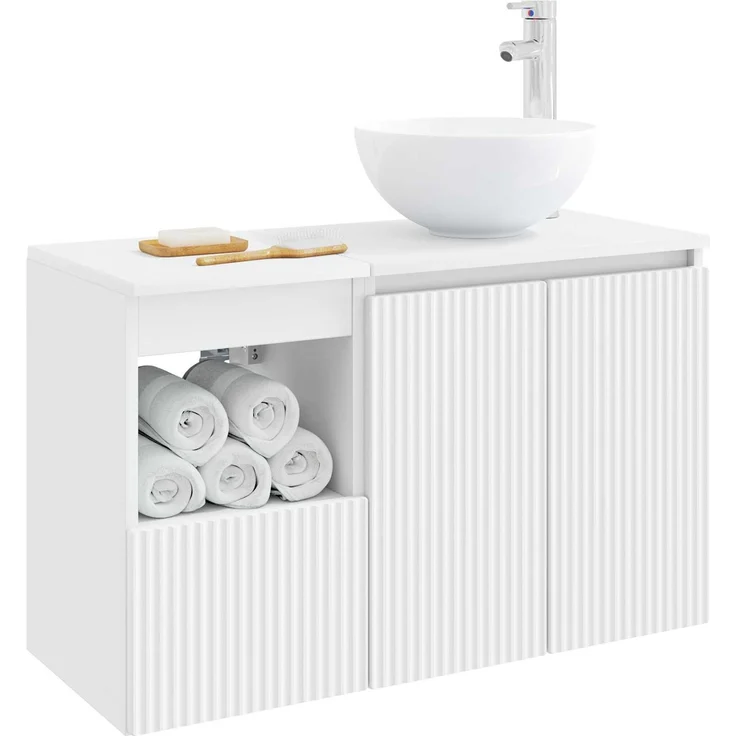 vidaXL Badezimmerschrank-Set 2 stk. Weiß 79,5 x 41 x 80 cm 3404034 – Bild 3