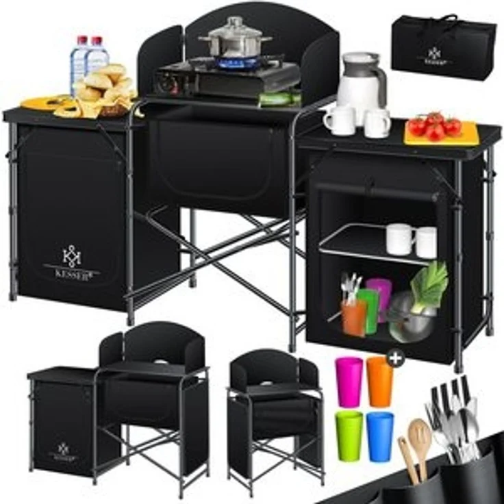 KESSER Campingschrank Campingschrank, Campingküche mit Aluminiumgestell – Bild 6