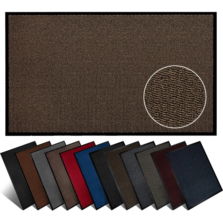 Furni24 Fußmatte - Braun-Schwarz, 90 x 150 cm – Bild 1