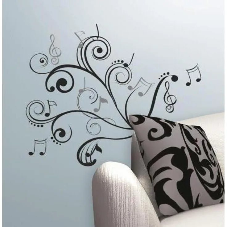 RoomMates - Notenblätter - Wandtattoo Wandsticker Wandaufkleber Wandbilder DIY