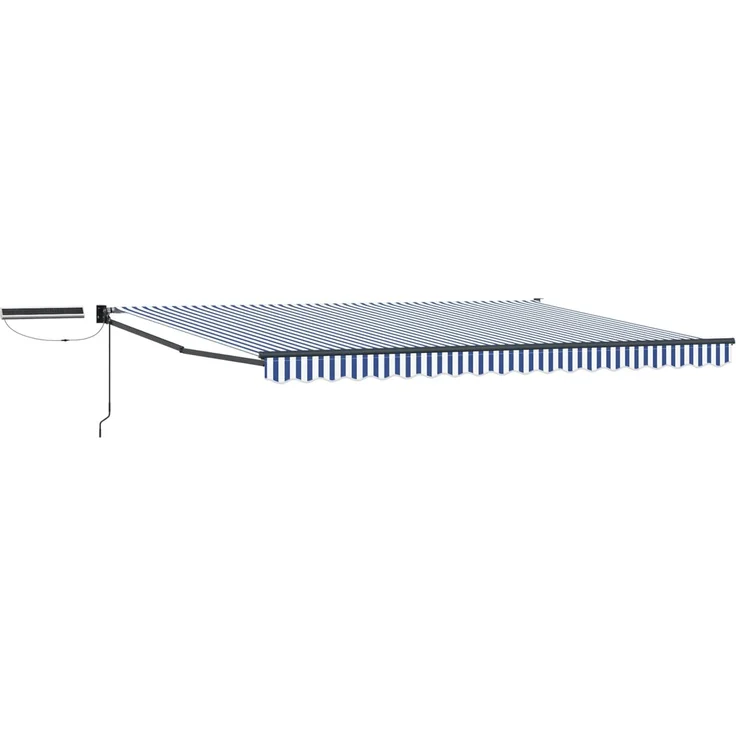 vidaXL Elektrische ausziehbare Markise Blau, Weiß, Anthrazit 4,5 × 3 m 3420158 – Bild 2