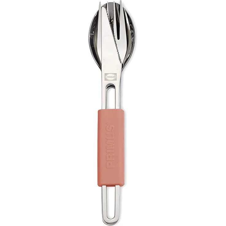 Relags Primus Fashion Colour Besteckset Salmon Pink, 3-teilig, Edelstahl, silber
