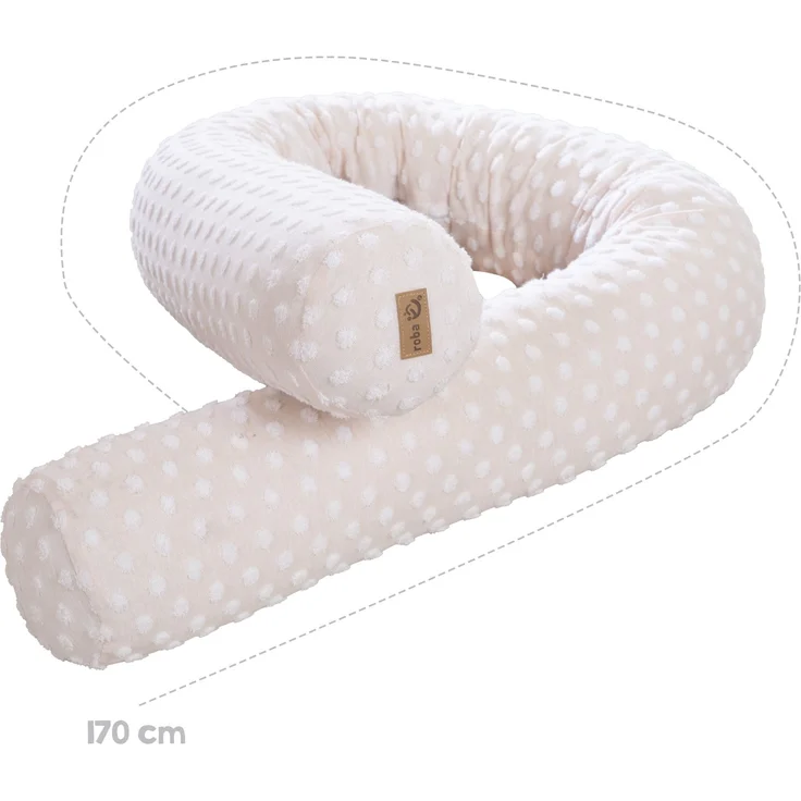 roba Bettschlange 'Frosty Almond' - 80% Baumwolle & 20% Polyester - Ø12cm - Beige – Bild 9