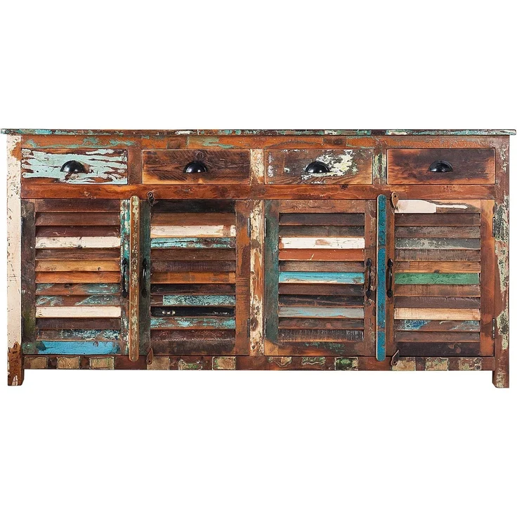 riess-ambiente Sideboard JAKARTA 160cm bunt, recyceltes Massivholz · mit 4 Schubladen · Kommode · Wohnzimmer – Bild 1